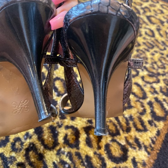 Gunmetal snake embossed heels by Vera Wang - Picture 5 of 6